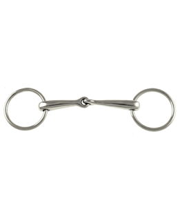 Filetto inglese snodato ad anelli 55 mm con imboccatura piena