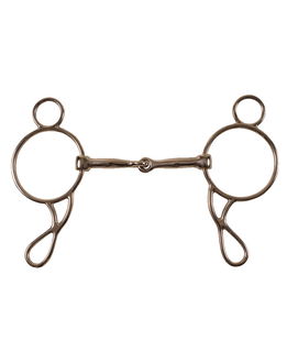 Morso western GONZALES BIT snodato in inox con inserti in rame