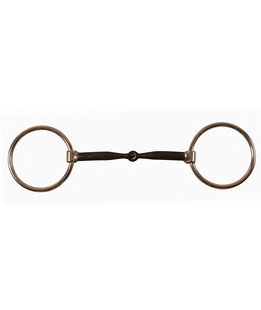 Filetto western snodato anelli imboccatura ferro nero rame