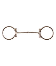 Filetto western a D in acciaio inox e imboccatura con torciglione fino
