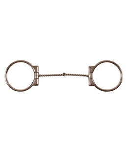 Filetto western a D in acciaio inox e imboccatura con torciglione fino