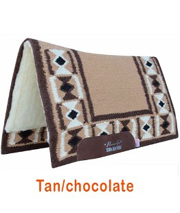 Sottosella western in lana COMFORT-FIT SMX AIR RIDE modello Clessidra 33x38 cm