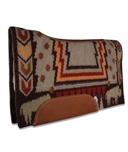 Sottosella western in lana Neozelandese con rinforzi in pelle e forma anatomica modello Into the Storm 33" x 38"