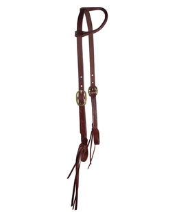 Testiera americana in cuoio harness ad orecchio 5/8" con fibbie in acciaio