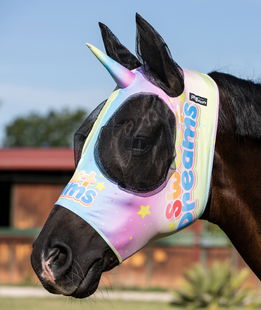 Maschera anti mosche in lycra con rete copriorecchie