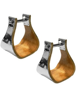 Staffe legno artigianali rivestimento metallo