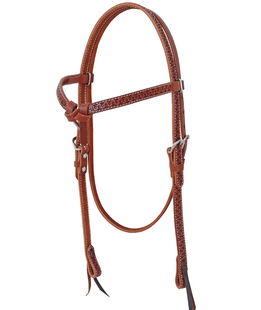 testiera cuoio frontalino lavorazione snake