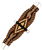 Sottopancia western a cordoncini in tessuto mohair con decorazione a rombi