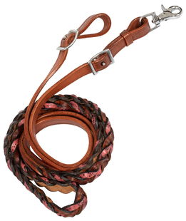 Redini western in morbido cuoio decorate con motivo intrecciato colorato