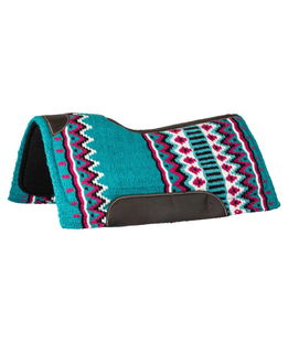 Sottosella western in lana con fondo in feltro e rinforzi in pelle sintetica 34" x 36"