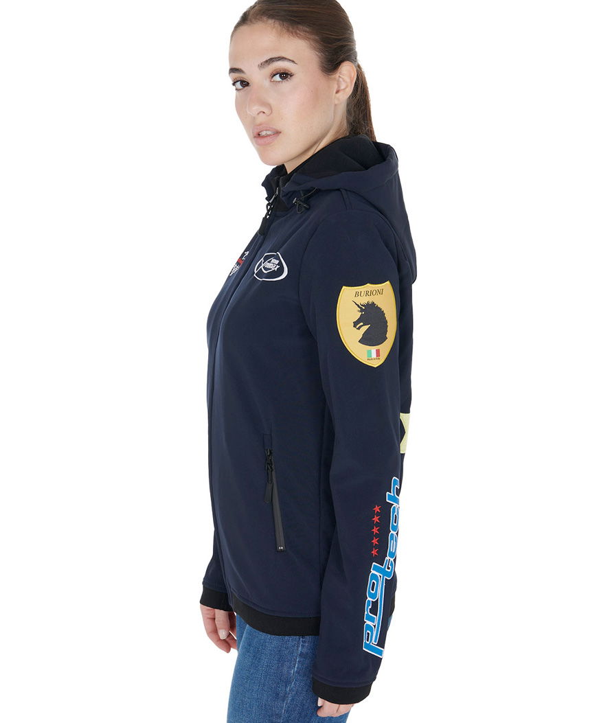 Giacca softshell unisex multilogo con zip, cappuccio ed elastico in vita e sui polsini - foto 9