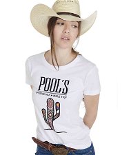 T-shirt per donna a mezza manica in cotone slim fit cactus