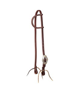 Testiera western ad orecchio per cavalli in cuoio 5/8" con fibbia esagonale