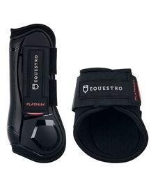 Set 4 pezzi paratendini e paranocche aperte Equestro Platinum in neoprene e pvc traspiranti