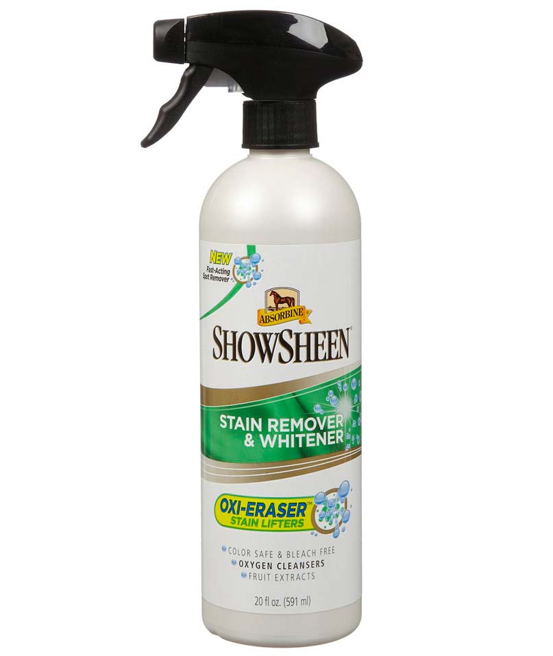 Show Sheen Stain Remover & Whitener Absorbine smacchiatore rapido e sbiancante cavalli bianchi e grigi 591ml