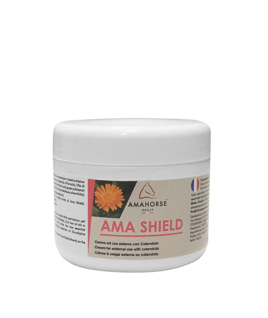 AMA SHIELD SCUDO con calendula azione disinfiammante aumentando le difese fagocitarie, stimolando il sistema nervoso periferico 250g