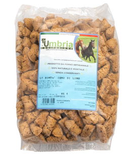 Biscotti per cavalli Le Bontà al gusto semi di lino 1 kg