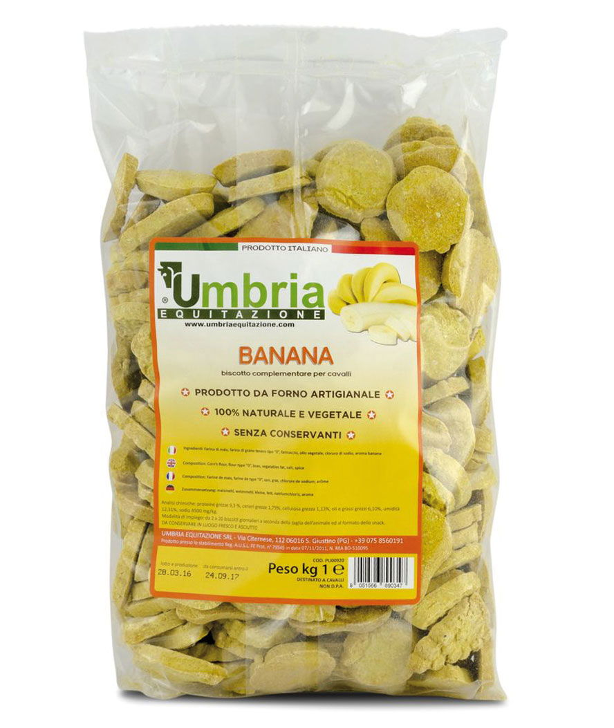 Biscotti per cavalli naturali al gusto banana 950g