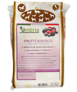 biscotti per cavalli naturali al gusto di frutti di bosco 500g