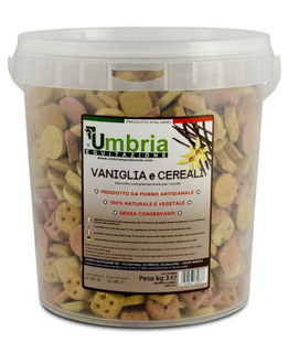 Biscotti per cavalli al gusto di vaniglia e cereali 3 kg