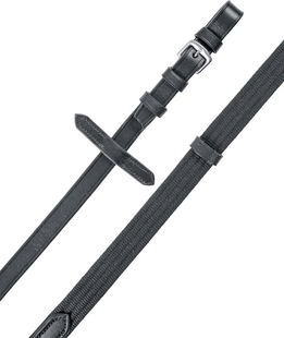 PROMOZIONE Redini inglesi in cotone con tacche e rinforzi in cuoio NERO FULL