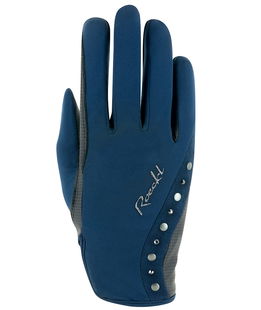 Guanti da equitazione uomo donna Roeckl modello Jardy in camoscio sintetico traspirante