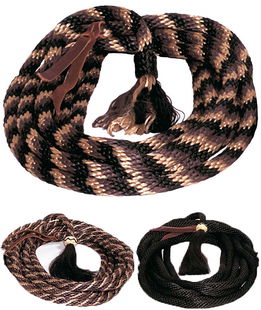 Mecate nylon intrecciato punta cuoio