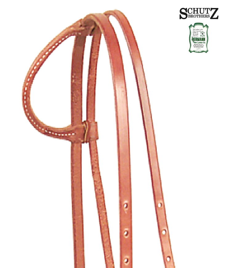 Testiera western in cuoio harness con sottogola - foto 1