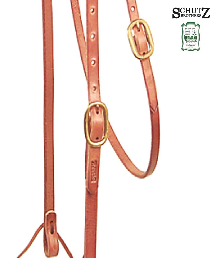 Testiera western in cuoio harness con sottogola - foto 2