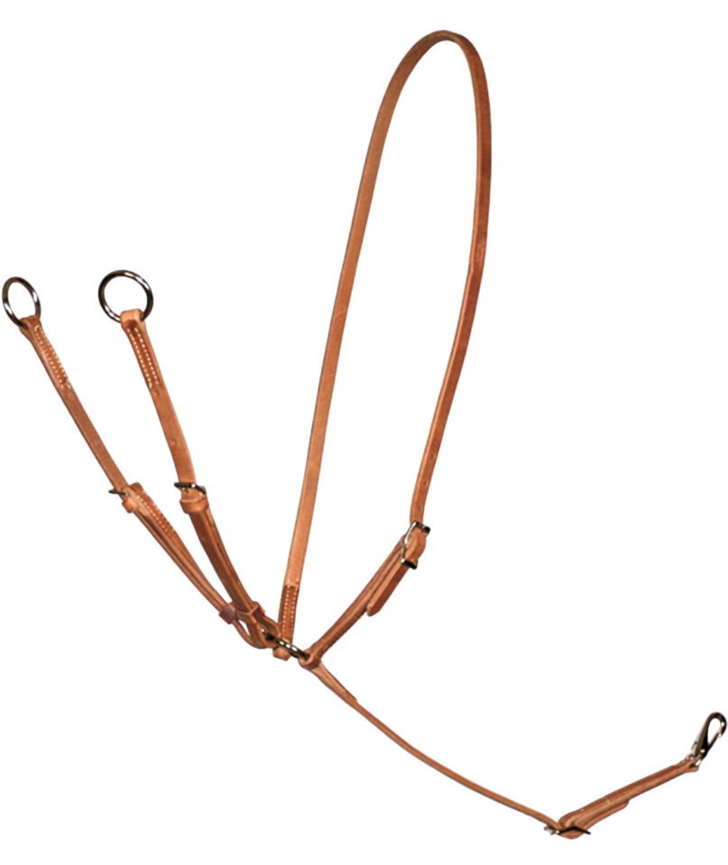 Martingala western Schutz Brothers a collier in cuoio harness con doppia regolazione