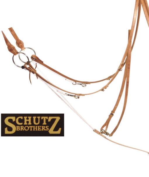 Martingala tedesca Schutz Brothers abbassatesta in cuoio harness con fibbie inox - foto 1