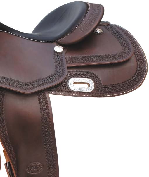 Sella da Reining modello Rainbow in cuoio harness con lavorazione border stamp 9001 - foto 2