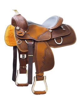 Sella monta western Reining cuoio