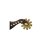 Speroni Western per bambino in ferro nero largo con decorazioni argento borchiette in rame e rotella colore ottone - foto 2