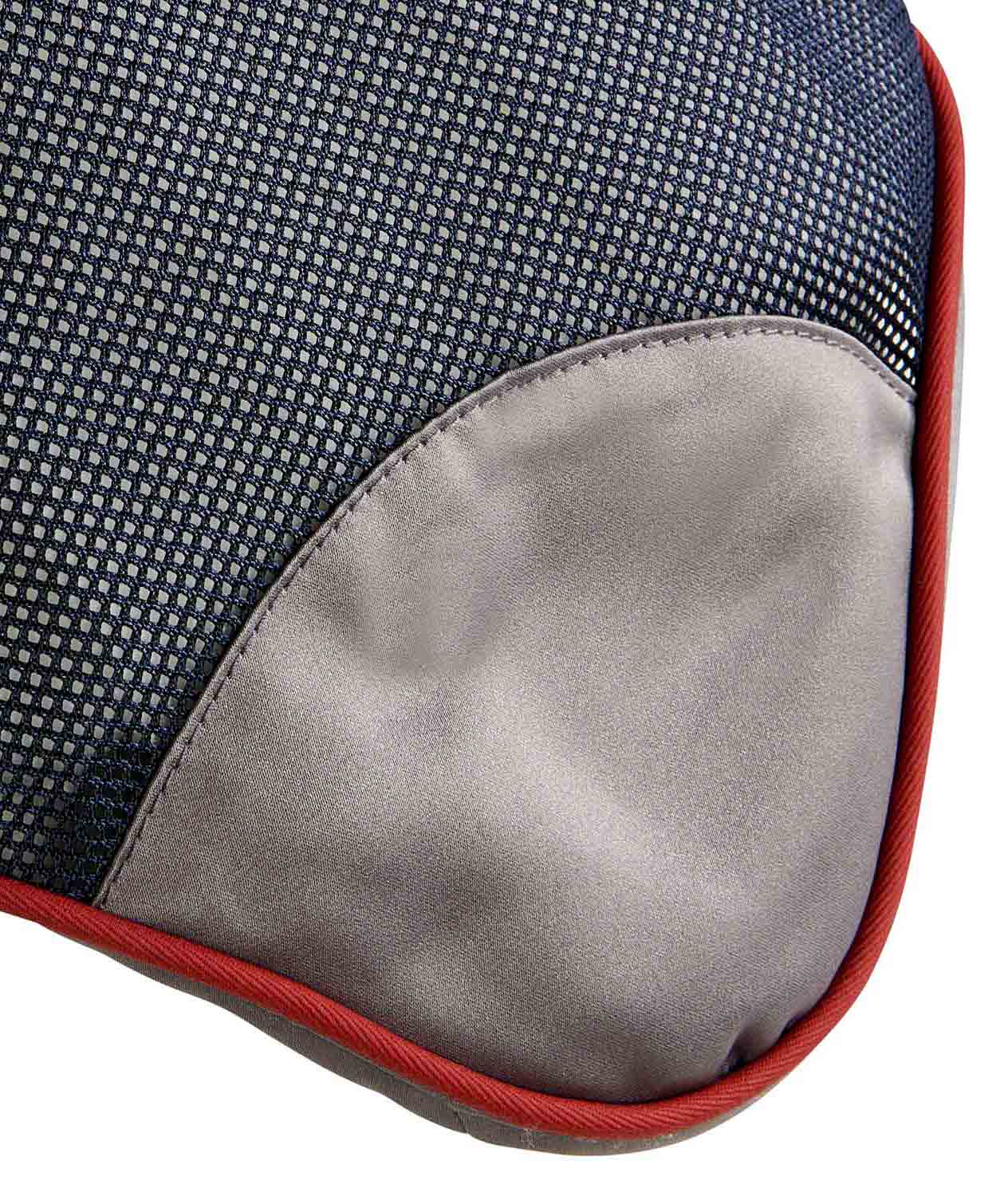 Cuffia antimosche in cotone e rete con bordature a contrasto modello Red Trim  - foto 13