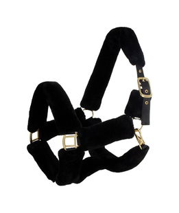 Cavezza in nylon con inserti in lana sintetica e fibbie inox modello premium