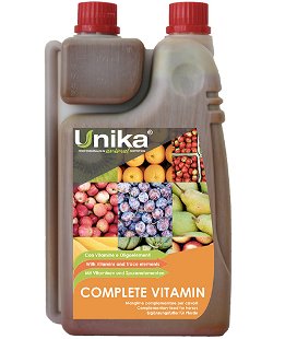 Complete Vitamin mangime complementare, in forma liquida, a base di vitamine importanti per il benessere dell’organismo, ideale per ottimizzare l’alimentazione del cavallo 1,5 l