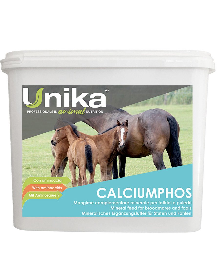 Calciumphos mangime complementare ideale per apportare nella dieta di fattrici e puledri importanti fonti di calcio e fosforo 5Kg