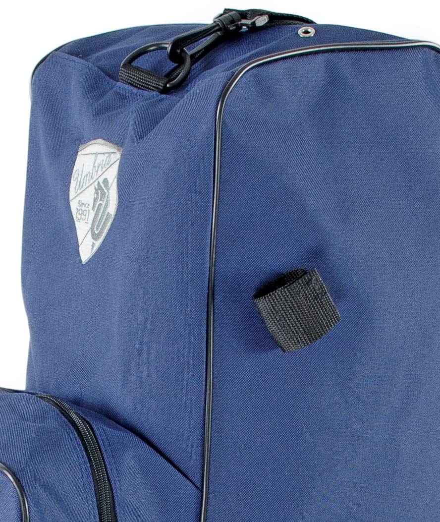 Borsa in nylon porta stivali cap e frustino, tinta unita con bordo a contrasto - foto 1