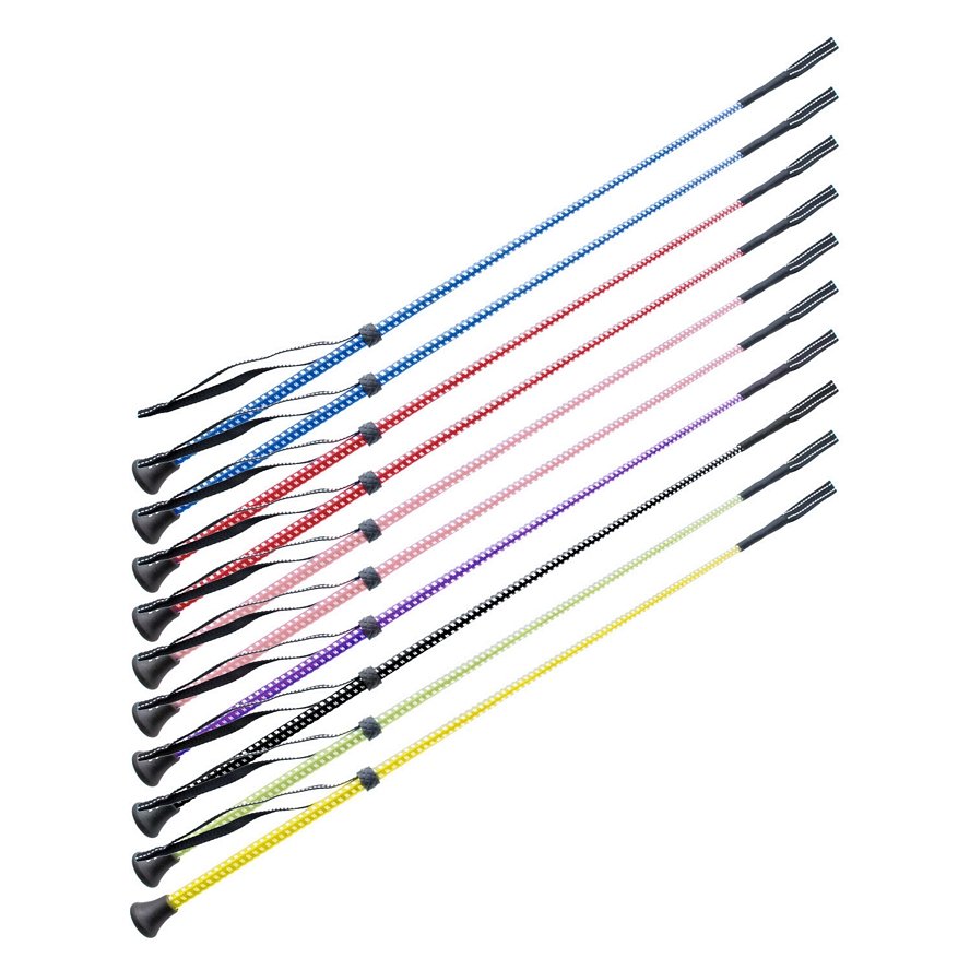 Set di 10 frustini bicolore in nylon con passamano lunghezza 65 cm - foto 1