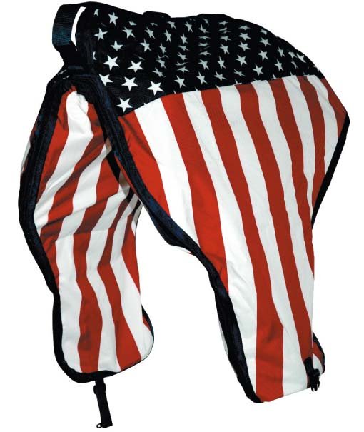 Borsa porta sella western in nylon imbottito con manici soggetto bandiera USA
