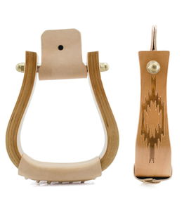 Staffe western Metalab in legno con disegno navajo