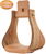 Staffe western Nettles stirrups 5AP all purpose in legno spessore 12,5 cm e pedane rivestite in cuoio