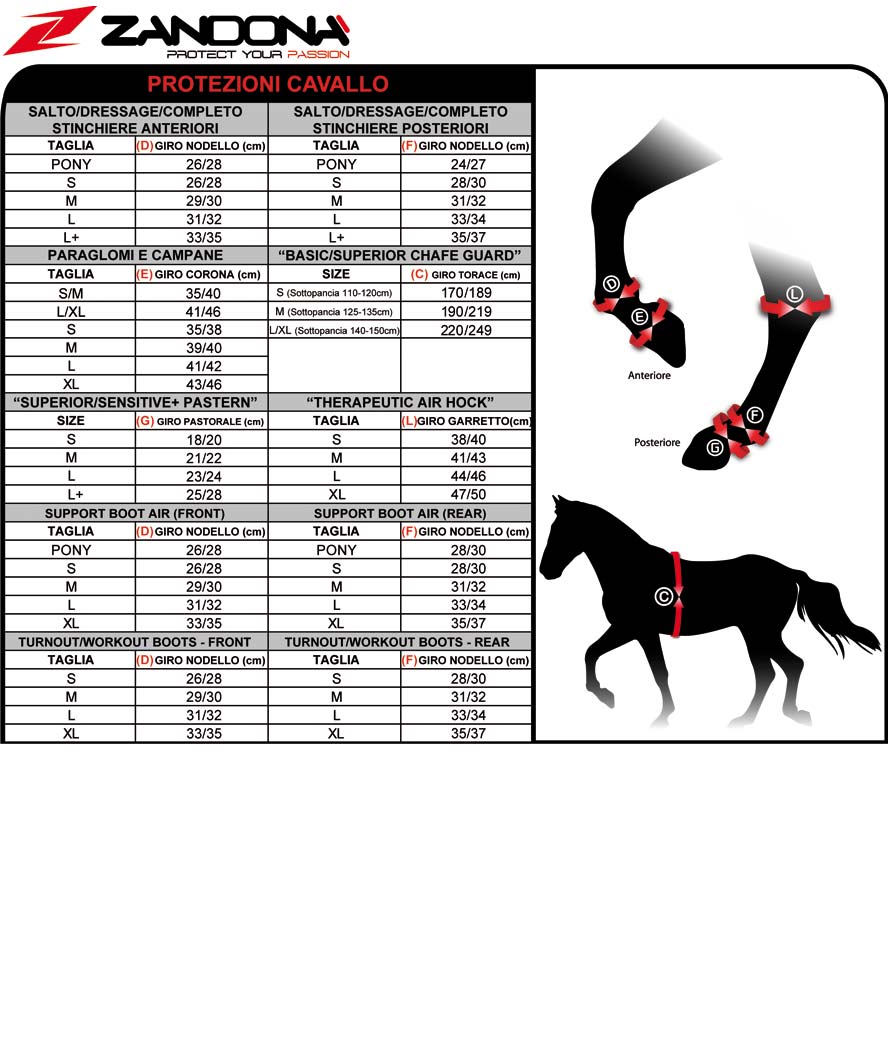 Paratendini Zandonà per cavalli  SUPERIOR AIR con chiusura in tessuto a strappo - foto 7