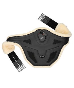 Techno-fur stud girth sottopancia pararamponi in pelle vegana e lana artificiale