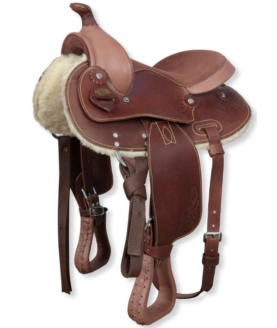 PROMOZIONE Sella western pony modello Wyoming in cuoio liscio - foto 1