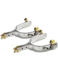 Speroni western in acciaio inox gambo dritto e rotella a stella