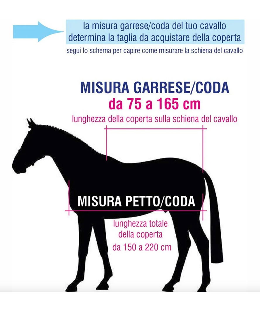 Coperta da box per cavalli modello Horses Quazar Velvet imbottitura 300g - foto 7