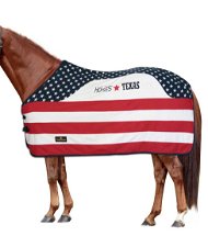 Coperta Pile bandiera usa cavalli Texas