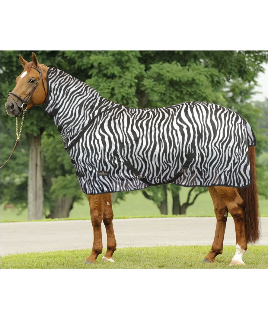 Coperta in Rete Antimosche per cavalli con collo modello Horses Zebra Plus